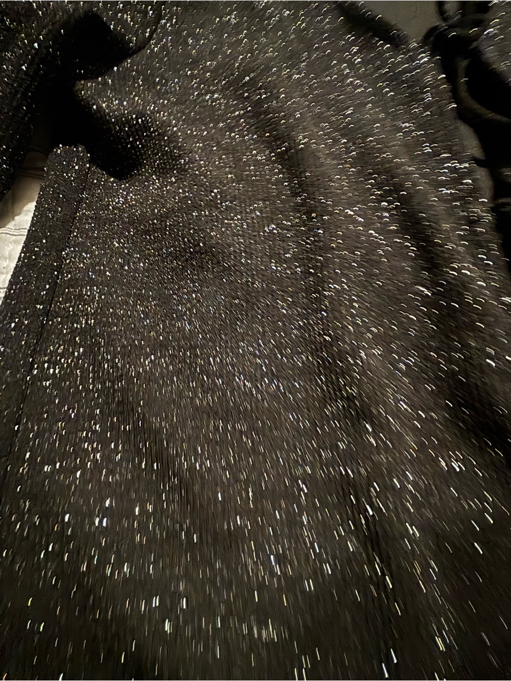 Cato Black Sparkle Cardigan Medium Bell Sleeve Tie Front Dressy